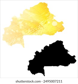High detailed vector map. Burkina Faso.