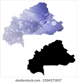 High detailed vector map. Burkina Faso.