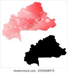 High detailed vector map. Burkina Faso.