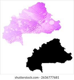 High detailed vector map. Burkina Faso.