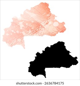 High detailed vector map. Burkina Faso.