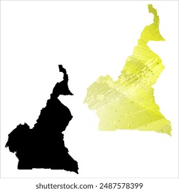 Mapa de Vector detallado. Camerún.
