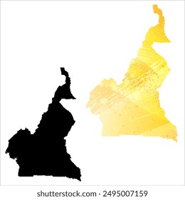 High detailed vector map. Cameroon.