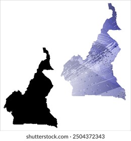 Alto mapa de Vector detallado. Camerún.