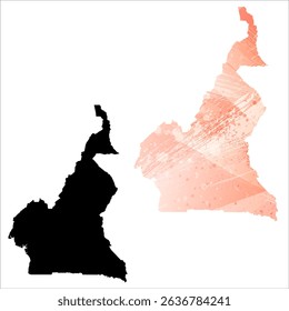 High detailed vector map. Cameroon.