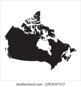 High detailed vector map. Canada. New Map 2023.