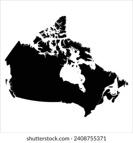 High detailed vector map. Canada. New 2024.