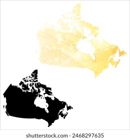 High detailed vector map. Canada.