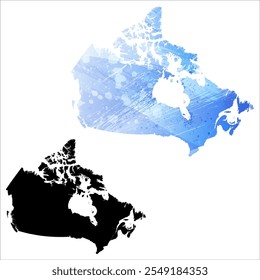 High detailed vector map. Canada.