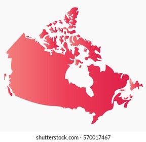 High detailed vector map - Canada