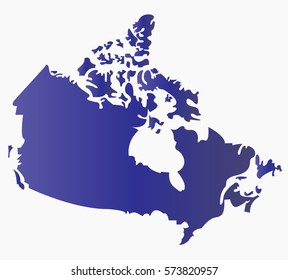 High detailed vector map - Canada