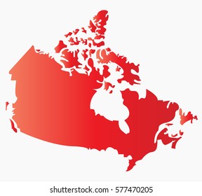High detailed vector map - Canada