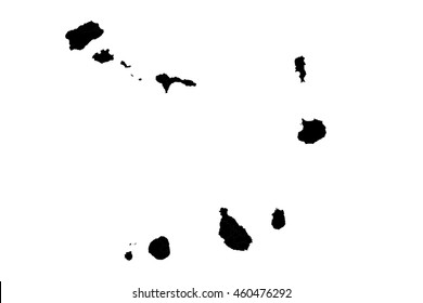 High detailed vector map Cape Verde