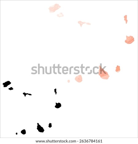 High detailed vector map. Cape Verde.