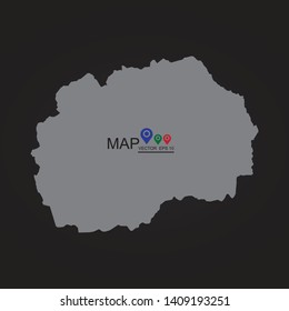 High detailed vector map with the capital city - Macedonia. - Vector