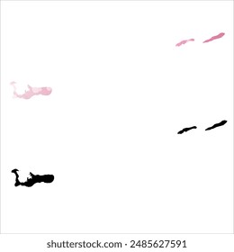 Detaillierte Karte der Vektorgrafik. Kaimaninseln.