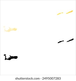 Detaillierte Karte der Vektorgrafik. Kaimaninseln.