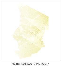 High detailed vector map. Chad.