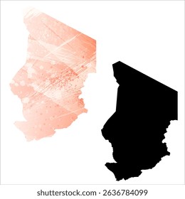 High detailed vector map. Chad.