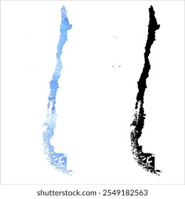 Mapa vetorial altamente detalhado. Chile.