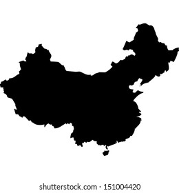 High detailed vector map - China  - Shutterstock ID 151004420