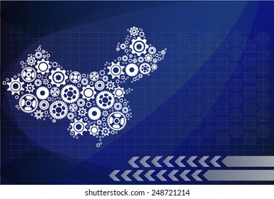 High detailed vector map - China