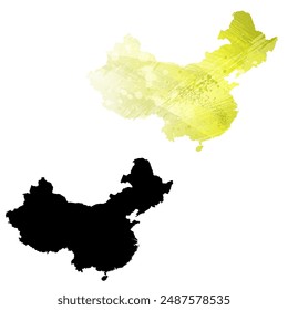 Mapa de Vector detallado. China.