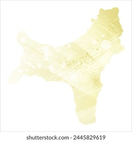 Mapa de Vector detallado. Isla Navidades.