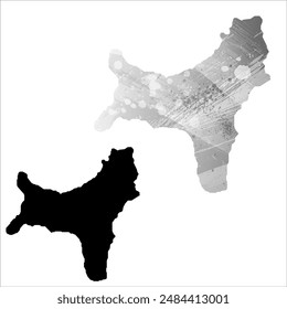 High detailed vector map. Christmas Island.