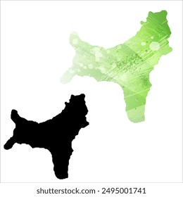 High detailed vector map. Christmas Island.
