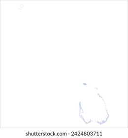 High detailed vector map. Cocos (Keeling) Islands. Watercolor style. Periwinkle color. Pastel lilac color. Delicate purple.
