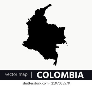 High Detailed Vector Map Colombia Stock Vector Royalty Free   High Detailed Vector Map Colombia 260nw 2197385579 