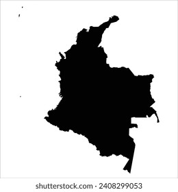 High detailed vector map. Colombia. New 2024.