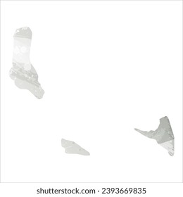 High detailed vector map. Comoros. Watercolor style. Agate gray.