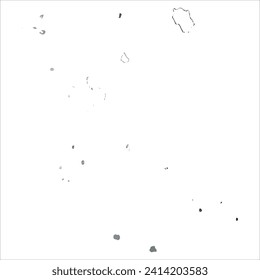 High detailed vector map. Cook Islands. Watercolor style. Anthracite gray. Dark gray. Black color.