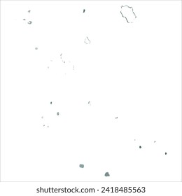 High detailed vector map. Cook Islands. Watercolor style. Aspid gray color. Green-gray deep color.