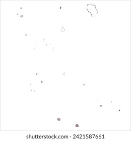 High detailed vector map. Cook Islands. Watercolor style. Eggplant color. Pastel purple color.