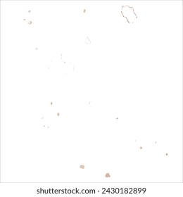 High detailed vector map. Cook Islands. Watercolor style. Beige and red color. Brown color.
