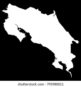 High Detailed Vector Map Costa Rica Stock Vector (Royalty Free ...