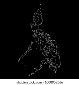 High detailed vector map with counties/regions/states - Philippines