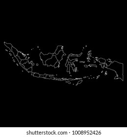 High detailed vector map with counties/regions/states - Indonesia