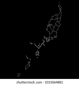 High detailed vector map with counties/regions/states - Palau