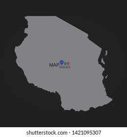 High detailed vector map with counties/regions/states - Tanzania. - Vector