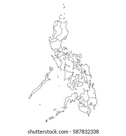 High detailed vector map with counties/regions/states - Philippines