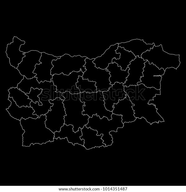 High Detailed Vector Map Countiesregionsstates Bulgaria Stock Vector ...