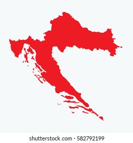 high detailed vector map - croatia