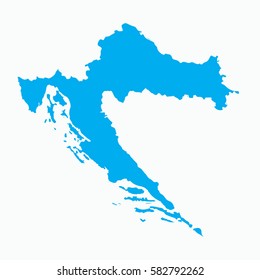 high detailed vector map - croatia