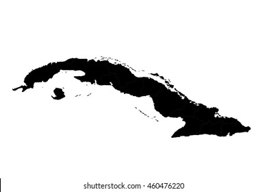High detailed vector map cuba