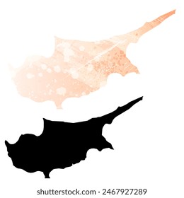 Mapa de Vector detallado. Chipre.