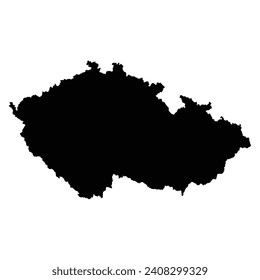 High detailed vector map. Czechia. New 2024.